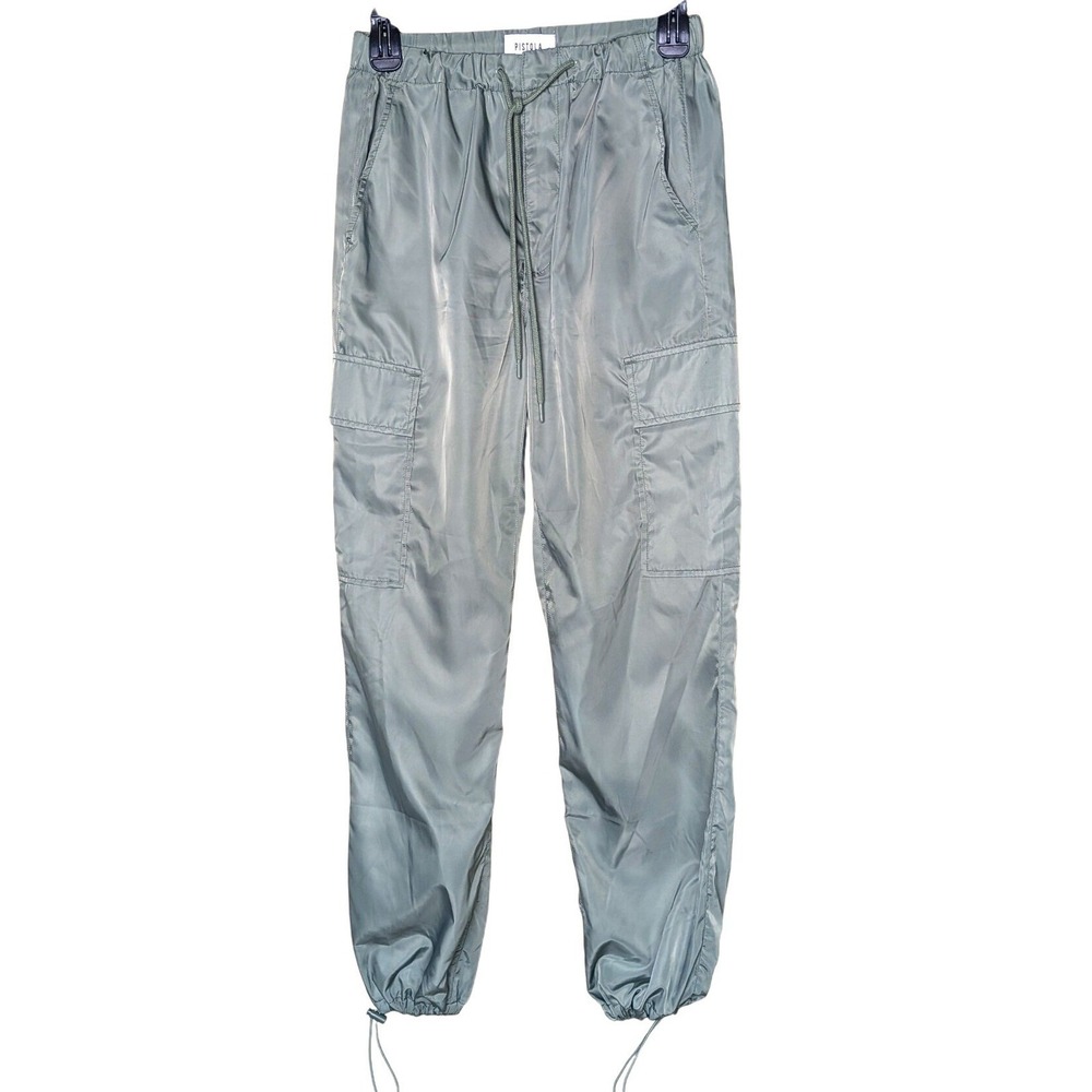 Pistola Cargo Jogger Pants XS Sage Green Drawstring Waist Utility Pockets Street - Picture 2 of 8